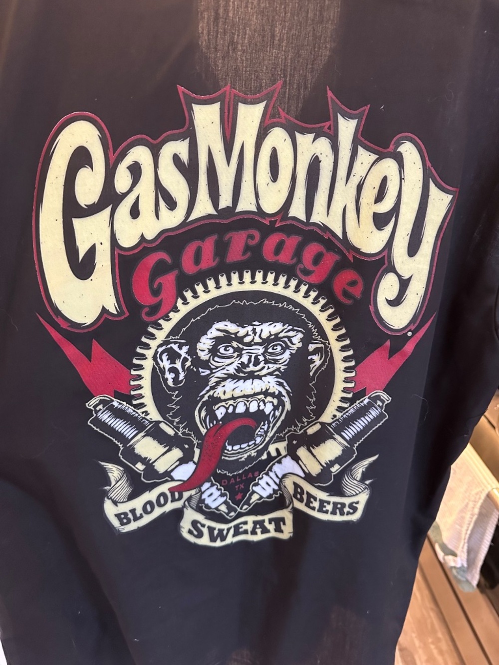 Gas Monkey Mens Dress Shirt Black Medium - Picture 8 of 10